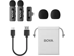 Мікрофонна радіосистема BOYA BY-V2 Lightning Black - мініатюра 2
