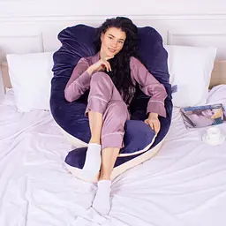 Подушка MirSon для вагітних і відпочинку Velvet Line №8022 U-подібна Ruellia (2200006178545) - мініатюра 7