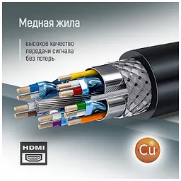 Кабель мультимедійний HDMI M to HDMI M 1.5m V2.0 4K60Hz black ColorWay (CW-CBHD078-BK) - мініатюра 9
