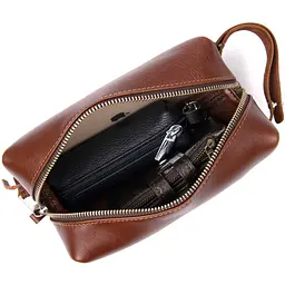 Чоловіча шкіряна косметичка GRANDE PELLE 18х10х8 см acs0018590 - мініатюра 4