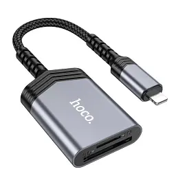 Кардрідер Hoco UA25 2-in-1 Lightning для SD/TF карт до 2 ТБ швидкість до 480 Мбіт/с - мініатюра 3