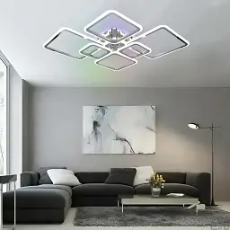 Смарт люстра керована світлодіодна OVAL RGB 7S 120 Вт SMART 960x750x110 мм Хром ESLLSE - мініатюра 8