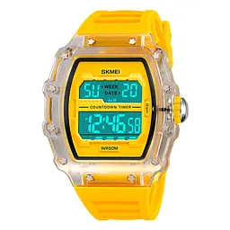 Чоловічий наручний годинник 2296WTYL White-Yellow Skmei acs0030037 - мініатюра 2