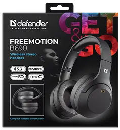 Гарнітура Defender FreeMotion B690 Bluetooth Black (63690) - мініатюра 8