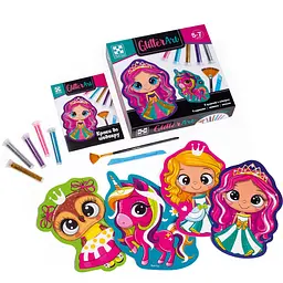 Набір для творчості Vladi Toys Glitter Art Казкові принцеси укр. мова (VT4501-10) - мініатюра 2