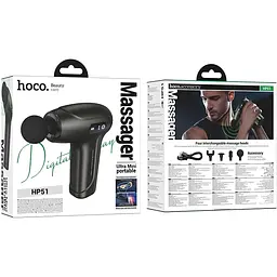 Перкусійний масажер Hoco HP51 Black [156176] - мініатюра 7