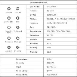 Електровикрутка з набором біт Xiaomi HOTO 25-in-1 Electric Screwdriver Set (QWLSD010) [75057] - мініатюра 6