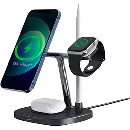 Бездротовий зарядний пристрій WiWU Wi-W032 4in1 15W Black [128265] - мініатюра 4