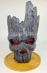 Горщик для квітів та канцелярії Грут Groot G10 Чорний череп + кругла підставка