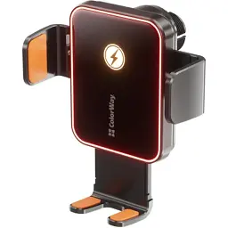 Універсальний автотримач ColorWay Ultra-mini. автозажим, Wireless Charger 15W Black (CW-CHAW069Q-BK)