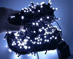 Світлодіодна Гірлянда нитка 401 led RGB різнокольорова (чорний провід) - мініатюра 3