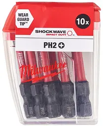 Біти Shockwave PH2х50мм набір 10шт Milwaukee hoz0013185