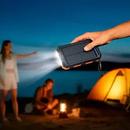 Повербанк Hoco J164 Platinum 8000 mAh із сонячною панелею Black/Orange - мініатюра 7