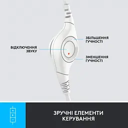 Навушники Logitech H390 USB White (981-001286) - мініатюра 4