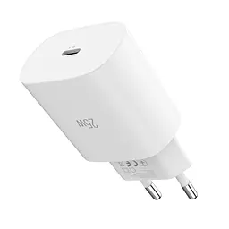 Зарядний пристрій мережевий MAKE 25W GaN3 Mini Type-C PD3.0 White - мініатюра 3