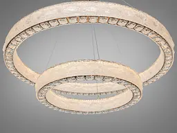 LED підвісна люстра Diasha 662/800+500GD 2 кільця золото 142Вт пульт - мініатюра 4