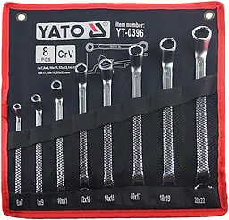 Набір ключів накидних Yato 6-22 мм в чохлі, 8 шт