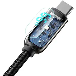 Кабель Baseus Display Fast Charging USB-A to USB-C 66W 1m Black (CASX020001) [113817] - мініатюра 6