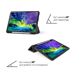 Чехол AIRON Premium SOFT для iPad Pro 11" 1-4-го поколения 2017-2022 с защитной пленкой и салфеткой Black - мініатюра 4