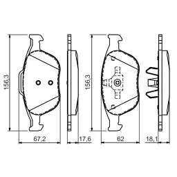 Гальмівні колодки Bosch 0 986 424 701 - мініатюра 2