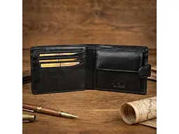 Чоловіче портмоне Italico з натуральної шкіри 396 Чорне 12,5x9,5x3 см TONY PEROTTI acs0032379 - мініатюра 4