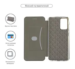 Чехол-книжка для Samsung Galaxy A72 (A725), G-Case, черный, кожаный чехол-книжка из экокожи (PU) и TPU, с магнитом, с подставкой и вместительным кардхолдером, противоударный, защита всего корпуса, ArmorStandart (ARM61081) - мініатюра 3