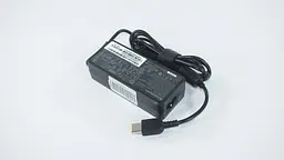 Блок живлення для ноутбука Lenovo 20V, 3.25A, 65W, USB+pin (Square 5 Pin DC Plug), чорний, Прямокутний