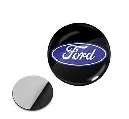 Наклейка з логотипом FORD для авто і ключів d=13мм Пвх-пластик об'ємна