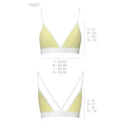 Спортивний топ з подвійними бретелями Passion PS007 TOP XL, yellow - мініатюра 5