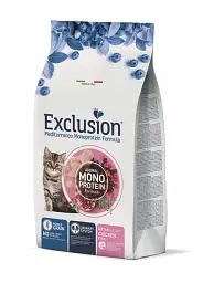 Повнораціонний сухий корм Exclusion Kitten Chicken з м’ясом курки для кошенят всіх порід 0,3 кг