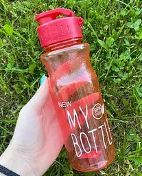 Пляшка для води та напоїв My Bottle 600 мл дорожня пластикова Червона