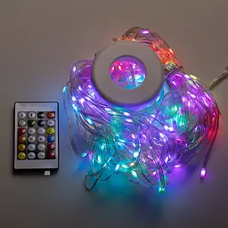 Розумна гірлянда на ялинку 200 LED довжина 2 м з керуванням зі смартфона прозора, мультиколор - мініатюра 8