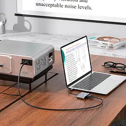 Адаптер конвертер Hoco HB29 Easy-lead Type-C to HDMI + VGA multifunction converter - мініатюра 4