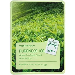 Маска тканинна для обличчя Tony Moly Pureness 100 Green tea Зелений чай 21 мл