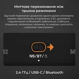 Бездротовий геймпад Ajazz GP100S RGB із зарядною станцією чорний (GP100S-B) - мініатюра 15