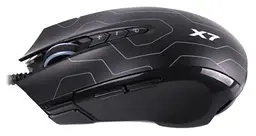 Миша A4Tech X89 Game Oscar Neon mouse Black, Optical, USB, 2400 dpi, Gaming X7, кабель 1,8 м (MAZE) - мініатюра 4