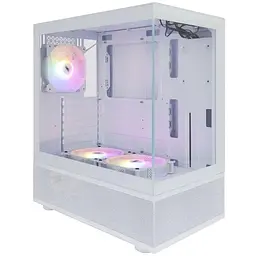 Корпус 1stPlayer Mi7-A-WH-2F7R-W-1F7-W, білий, без БЖ, Midi Tower, ATX / Micro ATX / Mini ITX, 1xUSB 3.0 / 1xUSB 2.0, макс. CPU -