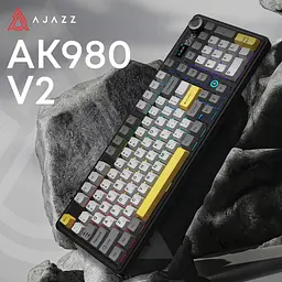 Клавіатура Ajazz AK980 V2 Gift Switch V2 Wireless/Bluetooth/USB UA Black/Grey/Yellow (AK980-V2-G-BGY) - мініатюра 7