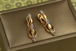 Сережки Xuping Jewelry забавка з родієм 2,7 см золотисті
