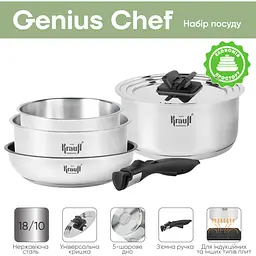Набір посуду Krauff Genius Chef 6 предметів (26-303-015) - мініатюра 36