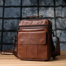 Чоловіча сумка з ручкою для перенесення в руці з натуральної шкіри Vintage 27х33х9,5 см sum0027492 - мініатюра 20