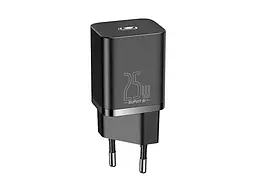Мережевий зарядний пристрій BASEUS Super Si Quick Charger 1C 25 W Black (CCSP020101) - мініатюра 1