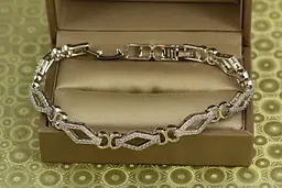 Браслет Xuping Jewelry ромби 19 см 7 мм сріблястий