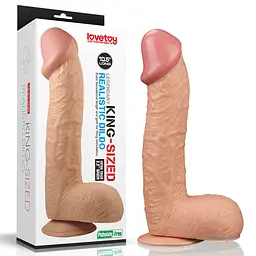 Великий фалоімітатор LoveToy Legendary King Sized Realistic 28 см тілесний - мініатюра 2