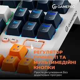 Клавіатура GamePro MK180 Hot-Swap Red Swich RGB USB White (MK180W) [121470] - мініатюра 8