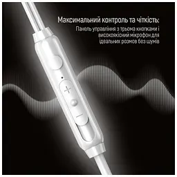 Навушники ColorWay 3.5 mm Wired Earphone UrbanBeat White (CW-WD03WT) - мініатюра 4