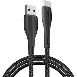 Дата кабель USB 2.0 AM to Type-C 1.0m led black ColorWay (CW-CBUC034-BK)