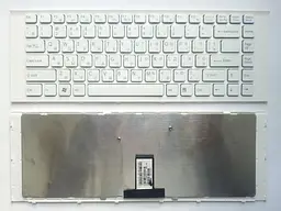 Клавіатура для ноутбуків Sony Vaio VPC-EG Series клавіатура біла з білою рамкою UA/RU/US