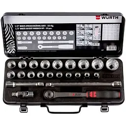 Набір головок торцевих Wurth Multi 1/2" 23 шт. Zebra (096513 023)