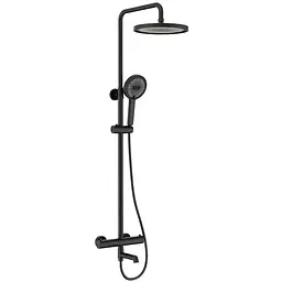 Душова система з термостатом Koer KB-57029-05 3 функції Black KR5491, Чорний матовий